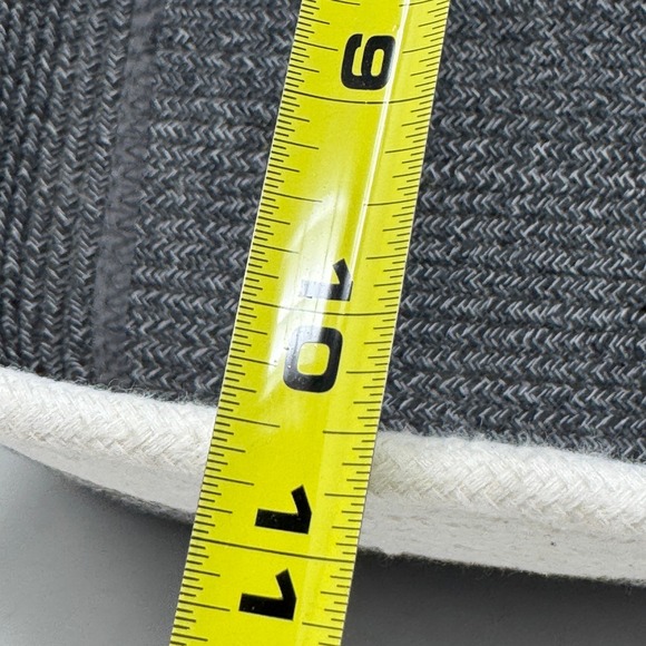 Goodpick Woven Cotton Rope Basket Two Tone Gray White Oval Storage Bin Handle - Picture 7 of 7